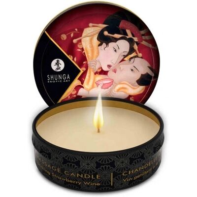 Mini Bougie de Massage Shunga - Fraise - Aromathérapie et Massage - 30ml - Publicité Mini Bougie de Massage Shunga - Fraise - Aromathérapie et Massage - 30ml - Publicité