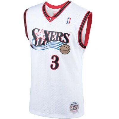 Mitchell & Ness Weißes NBA Swingman-Trikot - Philadelphia 76ers - Männer - M Mitchell & Ness Weißes NBA Swingman-Trikot - Philadelphia 76ers - Männer - M