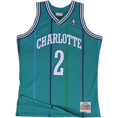 Mitchell & Ness Maillot Charlotte Hornets V-Neck Larry Johnson 1992-93 - Basketball Mitchell & Ness Maillot Charlotte Hornets V-Neck Larry Johnson 1992-93 - Basketball