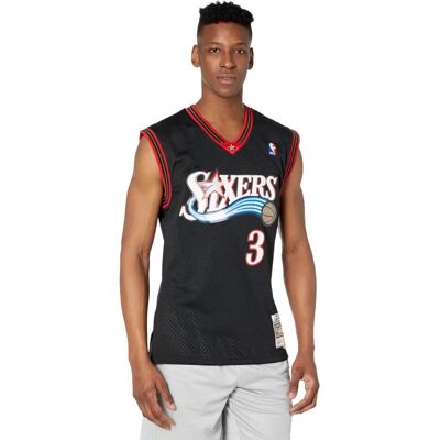 Mitchell & Ness Maillot NBA Swingman Iverson - Noir - S - Publicité Mitchell & Ness Maillot NBA Swingman Iverson - Noir - S - Publicité