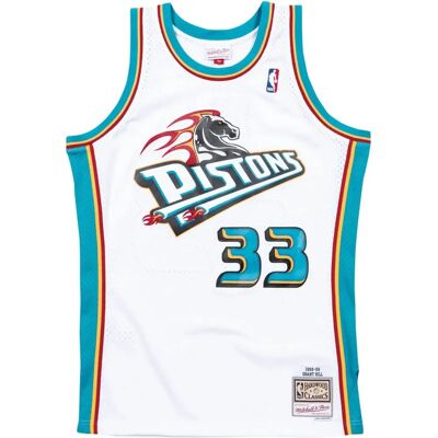 Mitchell & Ness Biała koszulka Detroit Pistons NBA Swingman Road 98 Grant Hill - T-shirt Mitchell & Ness Biała koszulka Detroit Pistons NBA Swingman Road 98 Grant Hill - T-shirt