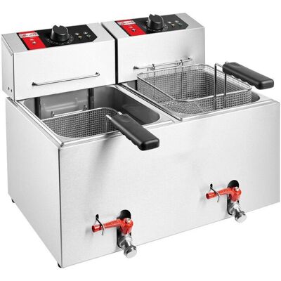 Friteuse de Table Electrique Sofraca 2 Cuves 2x3600W - Publicité Friteuse de Table Electrique Sofraca 2 Cuves 2x3600W - Publicité