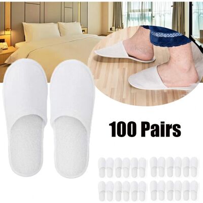 Generic White Towelling Disposable Hotel Slippers - Slippers Generic White Towelling Disposable Hotel Slippers - Slippers