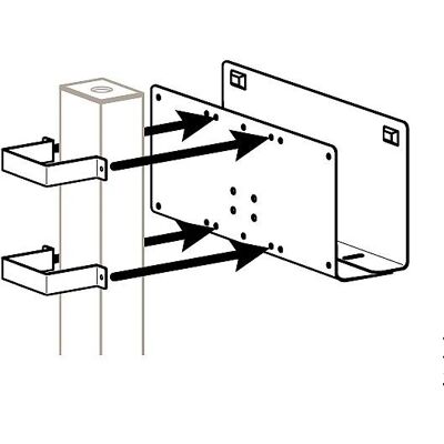 Ergotron - 60-158-100 - 3x3 inch post - Bracket Ergotron - 60-158-100 - 3x3 inch post - Bracket