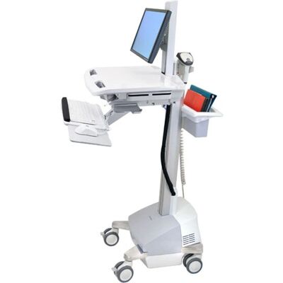 Ergotron Medical Cart with LCD, Ergonomic, Grey - Medical Cart Ergotron Medical Cart with LCD, Ergonomic, Grey - Medical Cart