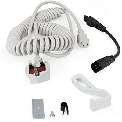 Ergotron Coiled Power Cable - 2.4M Grey Silver - Power Cable Power Cord Ergotron Coiled Power Cable - 2.4M Grey Silver - Power Cable Power Cord