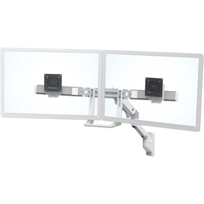 Soporte de pared para doble monitor Ergotron Blanco - Ajustable y Ahorra Espacio Soporte de pared para doble monitor Ergotron Blanco - Ajustable y Ahorra Espacio