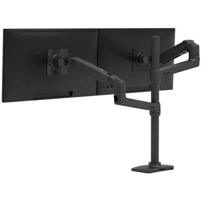 Ergotron - LX Series LX Dual Stacking Arm - Tall Pole - Matte Black - 40" Monitor Mount Ergotron - LX Series LX Dual Stacking Arm - Tall Pole - Matte Black - 40" Monitor Mount