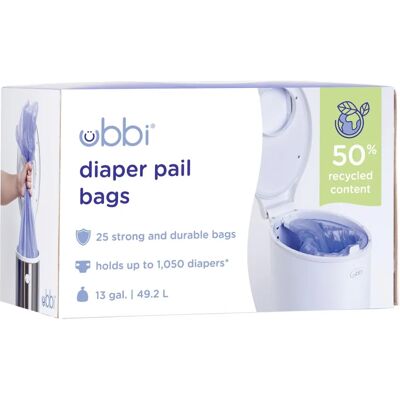 Ubbi Återanvändbara plastpåsar för blöjhink - 25 st Ubbi Återanvändbara plastpåsar för blöjhink - 25 st