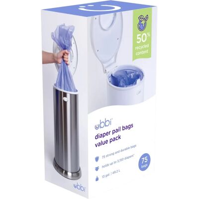 Ubbi Diaper Pail Plastic Bag Set 3-Pack Ubbi Diaper Pail Plastic Bag Set 3-Pack