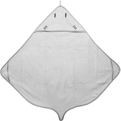 Serviette de bain pour bébé Ubbi - Avec capuche et poches - Design de raie manta - Publicité Serviette de bain pour bébé Ubbi - Avec capuche et poches - Design de raie manta - Publicité