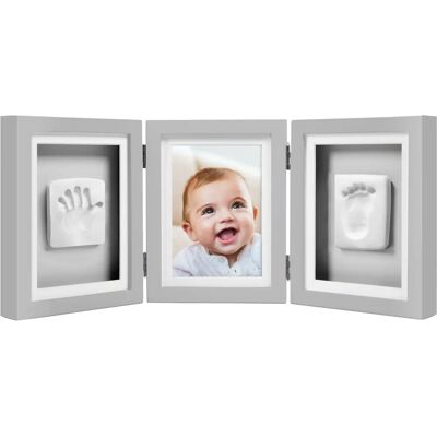 Cadre triple d'empreintes de bébé Pearhead - Cadre photo - Publicité Cadre triple d'empreintes de bébé Pearhead - Cadre photo - Publicité