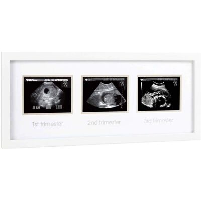 Pearhead Ultrasound Trimester Photo Frame - White Pearhead Ultrasound Trimester Photo Frame - White