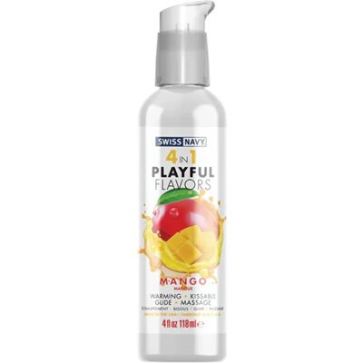 Lubrificante Mango Swiss Navy 118 ml - 4-in-1, Aromatizzato, Duraturo Lubrificante Mango Swiss Navy 118 ml - 4-in-1, Aromatizzato, Duraturo