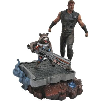 Diamond Marvel Premier Avengers 3 - Thor & Rocket Statue - Statuen Diamond Marvel Premier Avengers 3 - Thor & Rocket Statue - Statuen