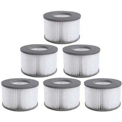 Cartouche filtrante MSPA - Set de 6 - Ø 10,8 cm - Cylindrique - Pour spas gonflables - Publicité Cartouche filtrante MSPA - Set de 6 - Ø 10,8 cm - Cylindrique - Pour spas gonflables - Publicité