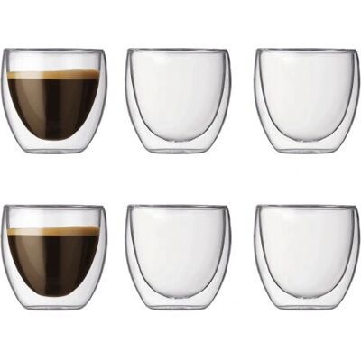 Set de 6 vasos térmicos Bodum Pavina de 80 ml Set de 6 vasos térmicos Bodum Pavina de 80 ml