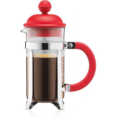Cafetière à Piston 3 Tasses - Presse française, Rouge, 0.35 L - Publicité Cafetière à Piston 3 Tasses - Presse française, Rouge, 0.35 L - Publicité
