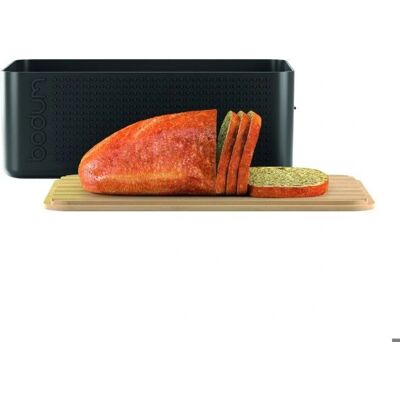Scatola del pane Bodum Bistro con coperchio in bambù - Elegante, Senza BPA Scatola del pane Bodum Bistro con coperchio in bambù - Elegante, Senza BPA