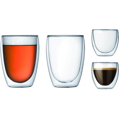 Bodum Pavina Glass, double wall, 0.08 l, 2 pieces Bodum Pavina Glass, double wall, 0.08 l, 2 pieces