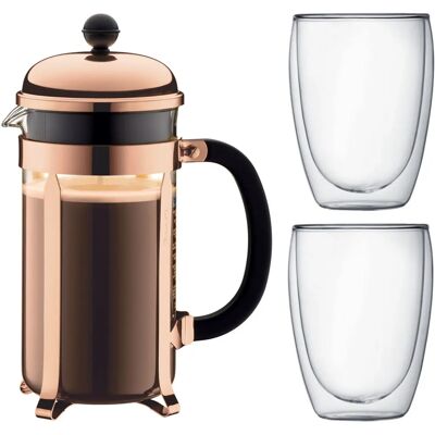 BODUM Chambord Caffettiera Francese da 8 Tazze - Rame BODUM Chambord Caffettiera Francese da 8 Tazze - Rame