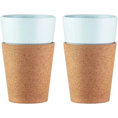 Bodum Bodum Bistro Mug Set - 2 Porcelain Cups with Cork Sleeve 0.3L Bodum Bodum Bistro Mug Set - 2 Porcelain Cups with Cork Sleeve 0.3L