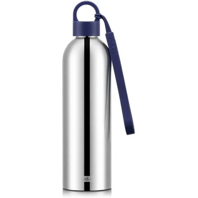 BODUM Bouteille Thermos en Acier Inoxydable Bleu - Double Paroi - Publicité BODUM Bouteille Thermos en Acier Inoxydable Bleu - Double Paroi - Publicité