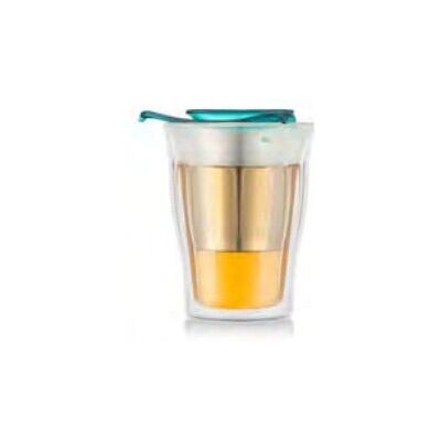 Bodum - YO-YO SET - Turchese - 0,35 L - Tazza da tè con infusore Bodum - YO-YO SET - Turchese - 0,35 L - Tazza da tè con infusore