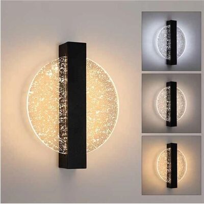 Comely Wall Lamp 12W Modern Aluminum Black - Wall Light Interior Round Acrylic Comely Wall Lamp 12W Modern Aluminum Black - Wall Light Interior Round Acrylic