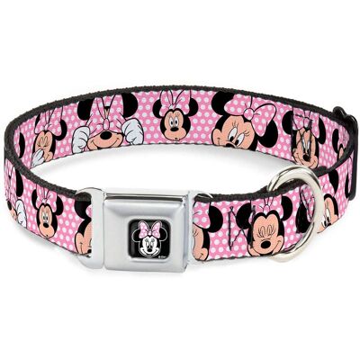 Buckle-Down - Minnie Seatbelt Buckle Collar - Pink - Dog Collar Buckle-Down - Minnie Seatbelt Buckle Collar - Pink - Dog Collar
