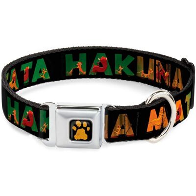 Buckle Down - DYBC Roi Lion Paw - Patte de lion - Noir Or - Collier pour chien Buckle Down - DYBC Roi Lion Paw - Patte de lion - Noir Or - Collier pour chien