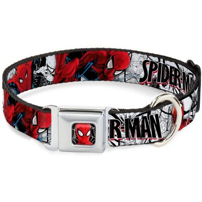Buckle-Down - DC-WSPD039-L - 9-15 pouces - Spider-Man Visage/Web - Collier pour animaux - Publicité Buckle-Down - DC-WSPD039-L - 9-15 pouces - Spider-Man Visage/Web - Collier pour animaux - Publicité
