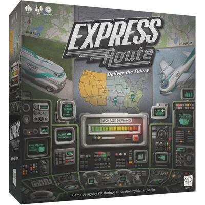 USAopoly Express Route Juego de mesa - Entrega rápida - Estrategia USAopoly Express Route Juego de mesa - Entrega rápida - Estrategia