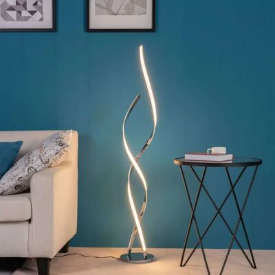 Lampe de sol en métal et aluminium - 22 cm - Argent/Chrome - Publicité Lampe de sol en métal et aluminium - 22 cm - Argent/Chrome - Publicité