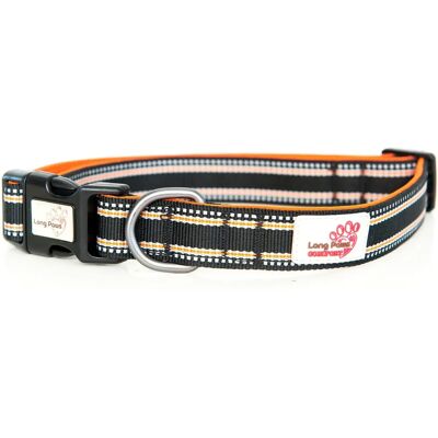 Long Paws Black Medium Dog Collar - Dog Collar Long Paws Black Medium Dog Collar - Dog Collar
