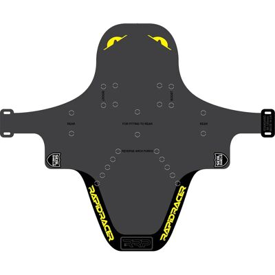 RapidRacerProducts EnduroGuard Mudguard - Black/Yellow - Front/Rear - XC/4X - 80-120mm RapidRacerProducts EnduroGuard Mudguard - Black/Yellow - Front/Rear - XC/4X - 80-120mm