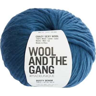 Wool and the Gang Crazy Sexy Wool Dusty Denim Yarn - Yarn Wool and the Gang Crazy Sexy Wool Dusty Denim Yarn - Yarn