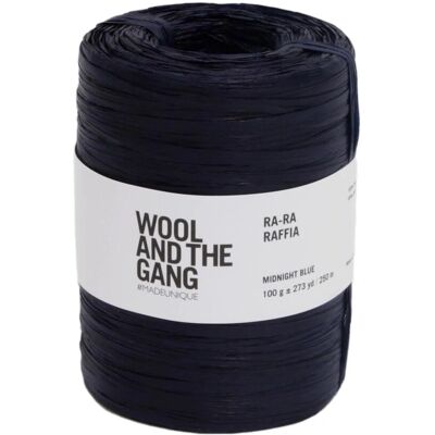 Fil de Raphia Wool And The Gang Ra-Ra Raffia - Bleu nuit - Fil - Publicité Fil de Raphia Wool And The Gang Ra-Ra Raffia - Bleu nuit - Fil - Publicité