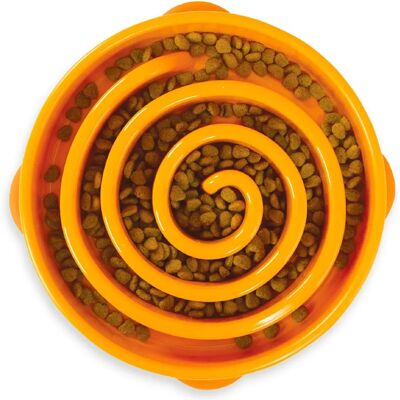 Outward Hound Fun Feeder Slo-Dog Bowl - Orange, Large Outward Hound Fun Feeder Slo-Dog Bowl - Orange, Large