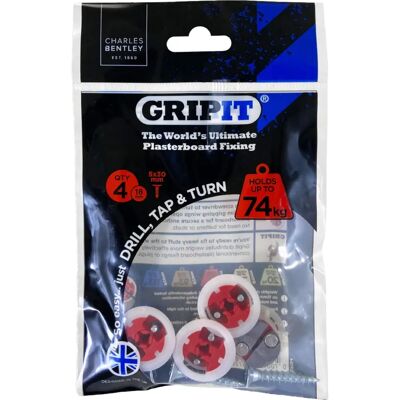 Fixations Gripit GP184 Rouges - Fixations pour Placoplatre - Publicité Fixations Gripit GP184 Rouges - Fixations pour Placoplatre - Publicité