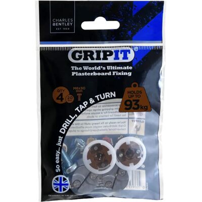 Gripit GP204 Brown Plasterboard Fixings - Heavy Duty - 20mm Gripit GP204 Brown Plasterboard Fixings - Heavy Duty - 20mm