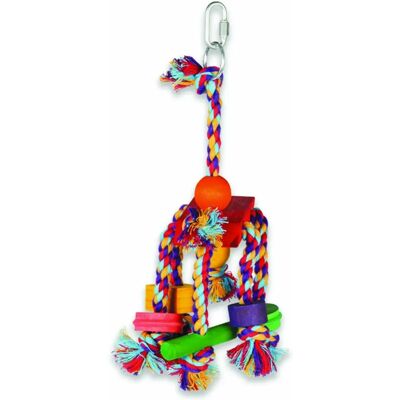 Happy Pet Papegaaien Speelgoed Fiesta - Touw & Hout Happy Pet Papegaaien Speelgoed Fiesta - Touw & Hout
