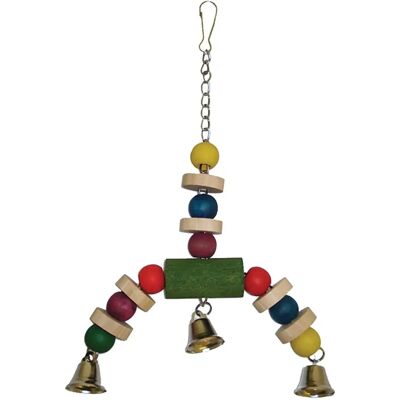 Happy Pet Vogelspeelgoed Jingler Hout - 35X8X3 CM - Jouet pour Oiseaux Happy Pet Vogelspeelgoed Jingler Hout - 35X8X3 CM - Jouet pour Oiseaux