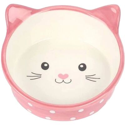 Happy Pet Cat Bowl - Polka Dot Blue and White Happy Pet Cat Bowl - Polka Dot Blue and White