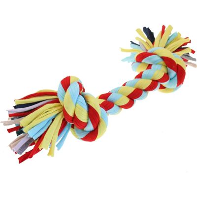 Happy Pet Twist-Tee Jouet Pour Chien En Coton 2 Nœuds - Petit Happy Pet Twist-Tee Jouet Pour Chien En Coton 2 Nœuds - Petit
