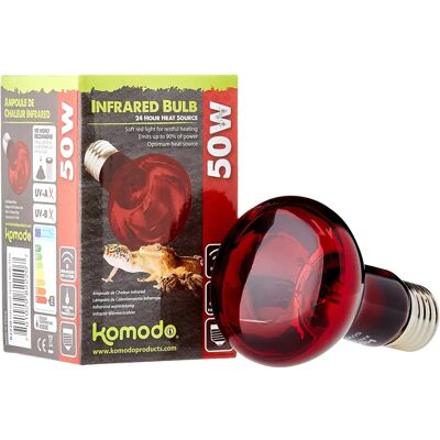 Komodo Infrared Heat Lamp 50W - Reptile Heating Komodo Infrared Heat Lamp 50W - Reptile Heating