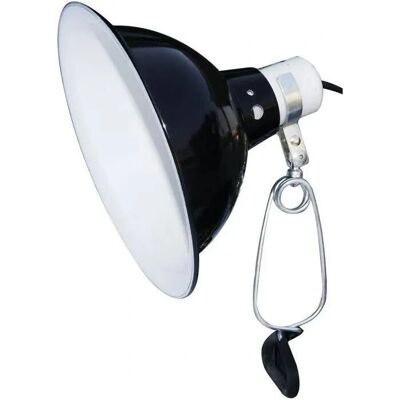 Komodo Zwarte Koepel Klem Lamp - Terrarium Verlichting - 14 cm - 60W Komodo Zwarte Koepel Klem Lamp - Terrarium Verlichting - 14 cm - 60W