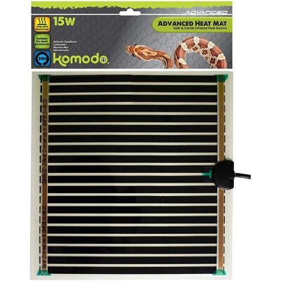 Komodo Advanced Heat Mat - 15W, 27cm x 27cm - Reptile & Amphibian Heating Komodo Advanced Heat Mat - 15W, 27cm x 27cm - Reptile & Amphibian Heating
