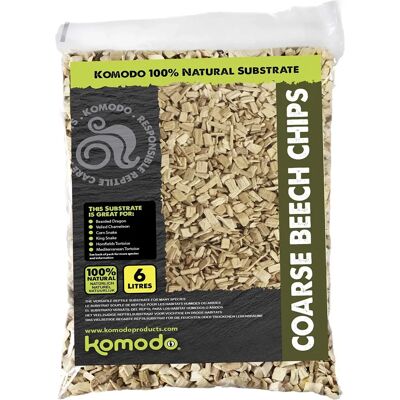 Komodo Beuken Chips Grof - Huisdier Substraat Komodo Beuken Chips Grof - Huisdier Substraat