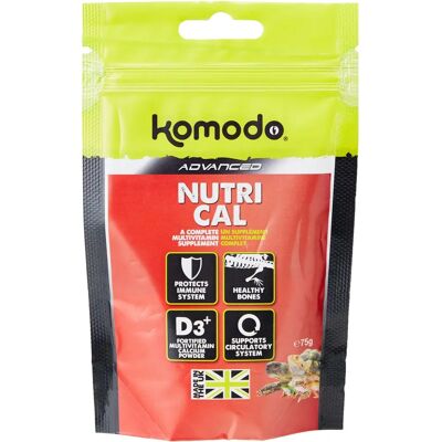 Komodo Nutri-Cal pour Reptiles - 75g - Publicité Komodo Nutri-Cal pour Reptiles - 75g - Publicité